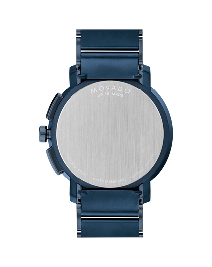 Movado | Strato Chronograph Watch with blue bracelet and blue dial