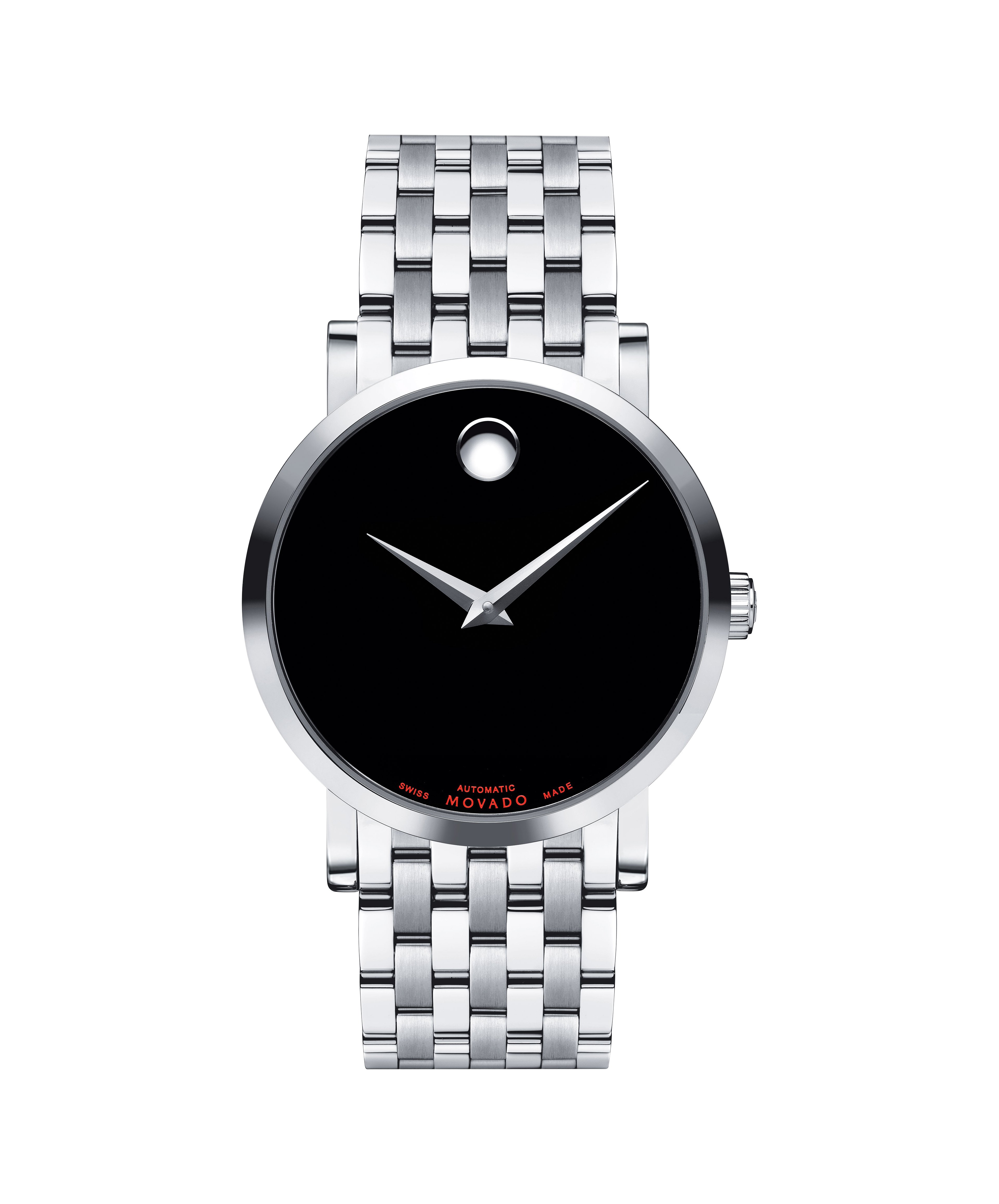 Movado Ultra Slim Grey Dial Leather Strap Women's Watch 0607337
