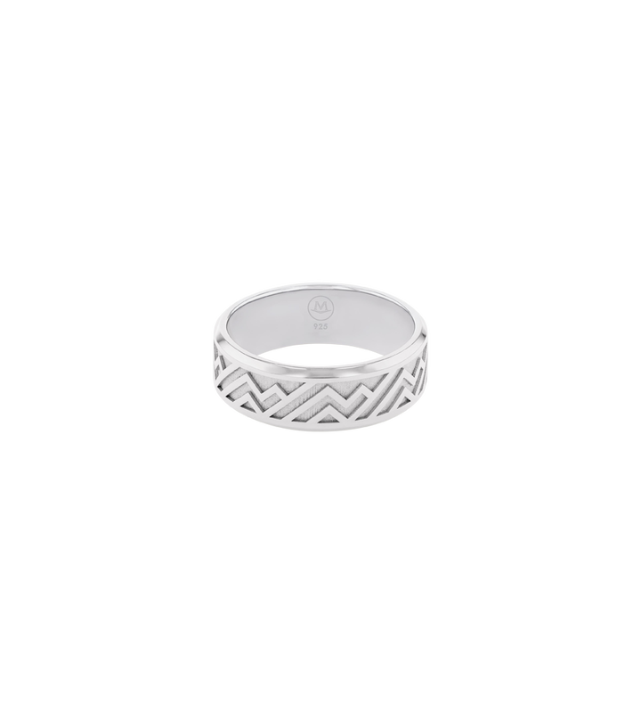 Men's M Pattern Ring