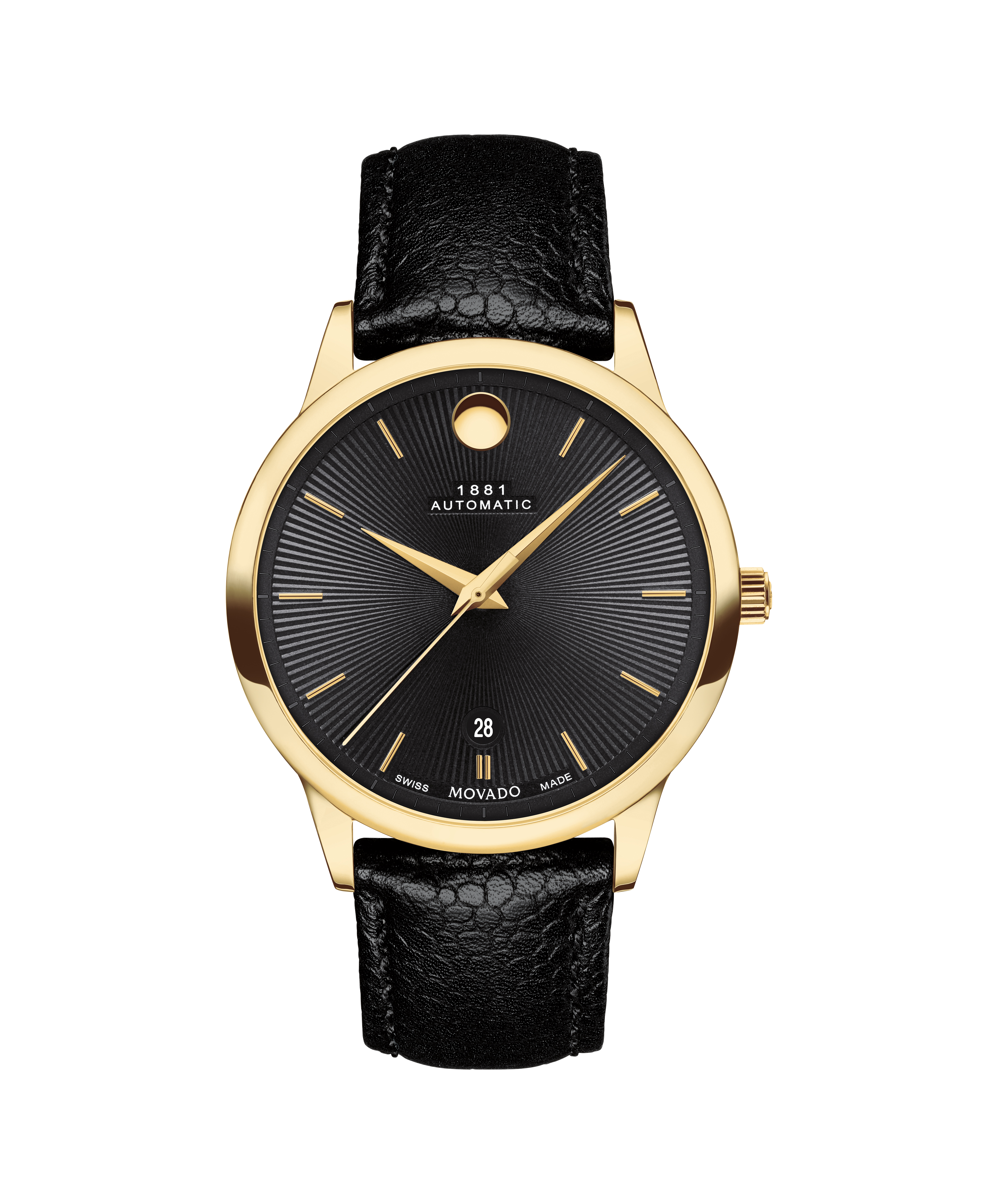 Movado 87.40.882L Museum Hyatt Ultra-Thin 30mm Leather Quartz Wrist Watch