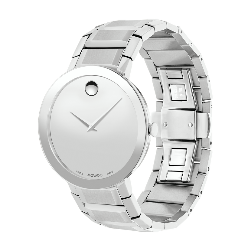 Movado | Sapphire Men's Stainless Steel Watch With Silver Dial