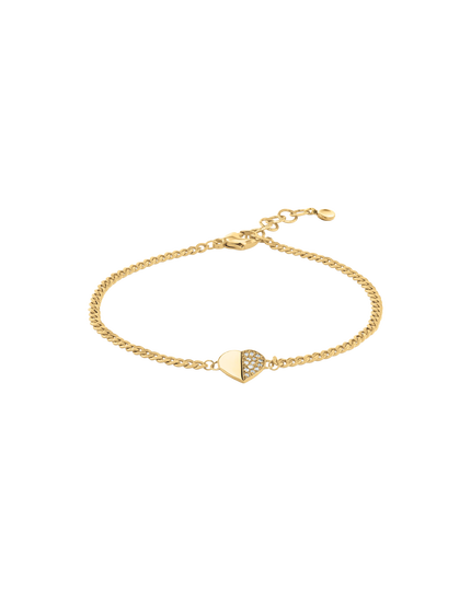 Movado | Movado Petite Heart Collection gold bracelet with gold heart