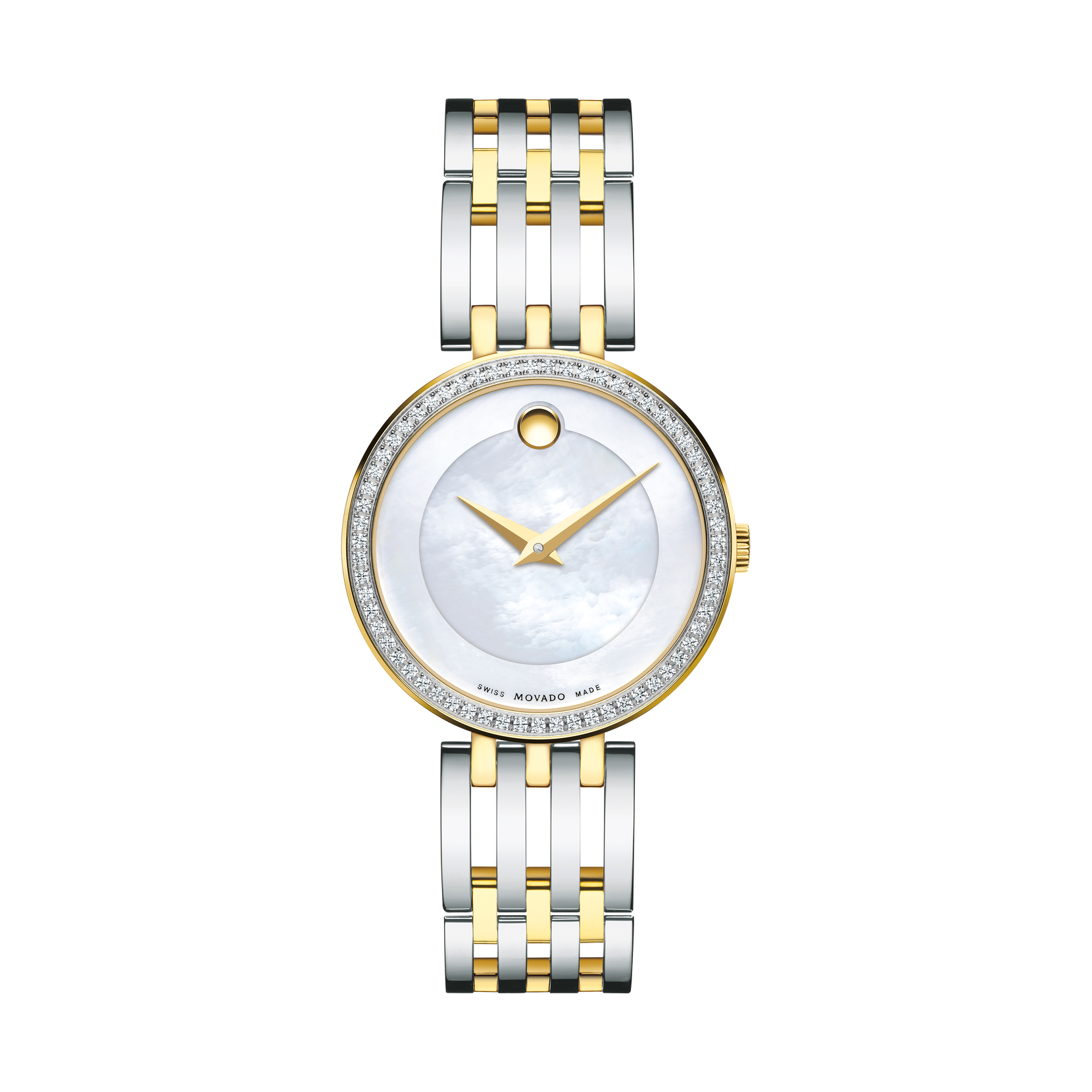 Movado | Esperanza Women's two-toned Stainless Steel Watch with white ...