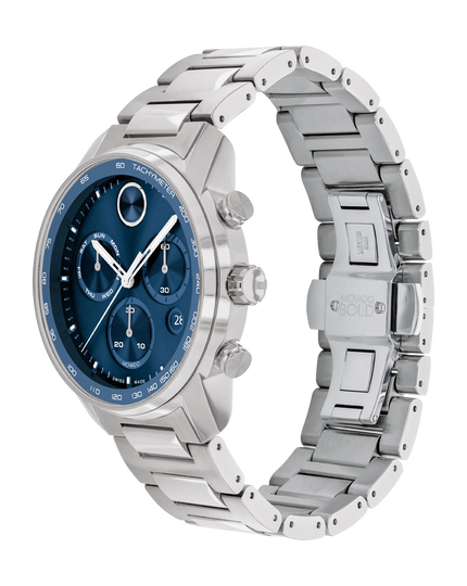chronograph Bold Verso dial | watch stainless Movado Movado blue with steel