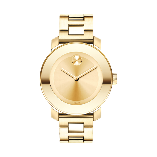 Movado Movado Bold Mid Size Gold Plated Stainless Steel Watch