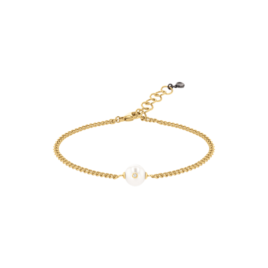 Movado | Movado Pearl Collection Gold Bracelet With White Pearls