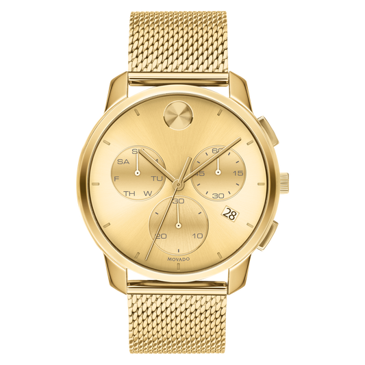 Movado Movado Bold Gold Chronograph Watch With Gold Dial