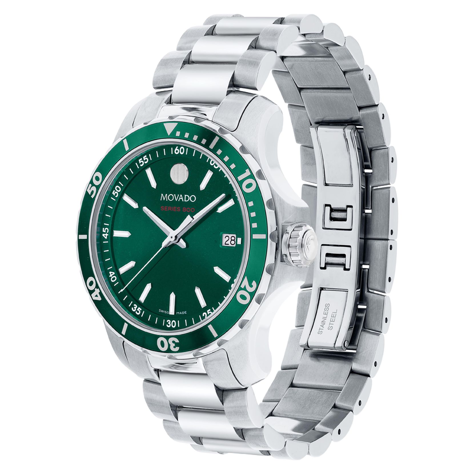 Movado | Series 800 Men's Stainless Steel Watch With Green Dial