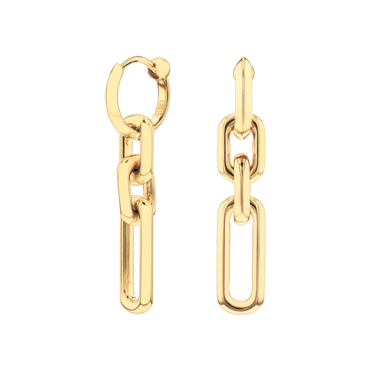 Movado Faceted Chain Huggie Earrings