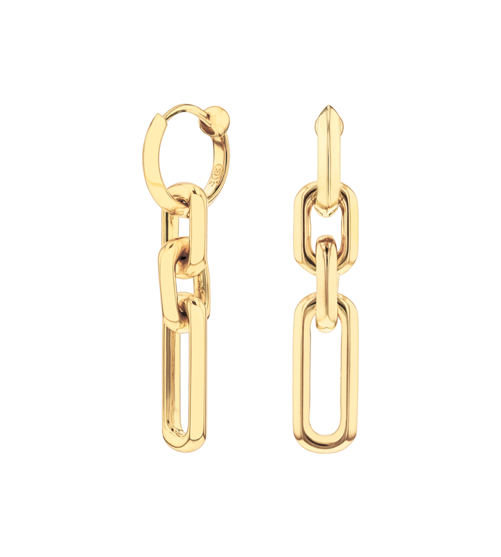 Movado Faceted Chain Huggie Earrings
