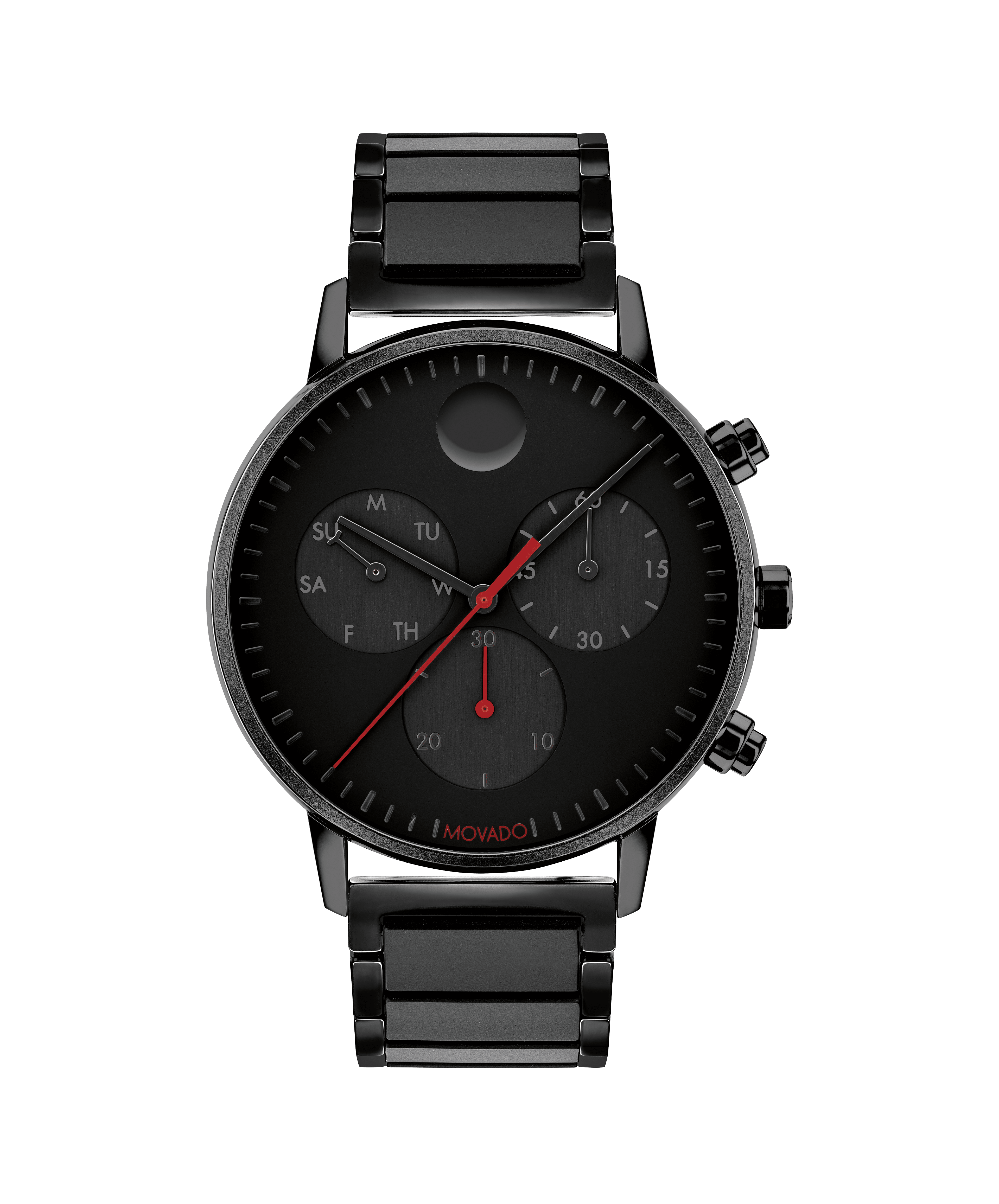 Movado Museum Sport Black Dial Steel Men's Watch 0607225