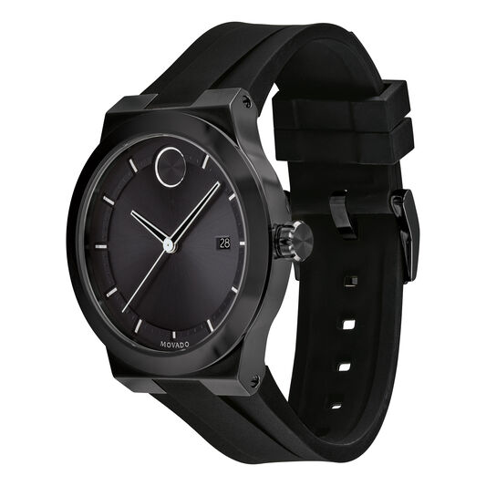 Movado Movado Bold Fusion Black Out Watch With Black Dial Black