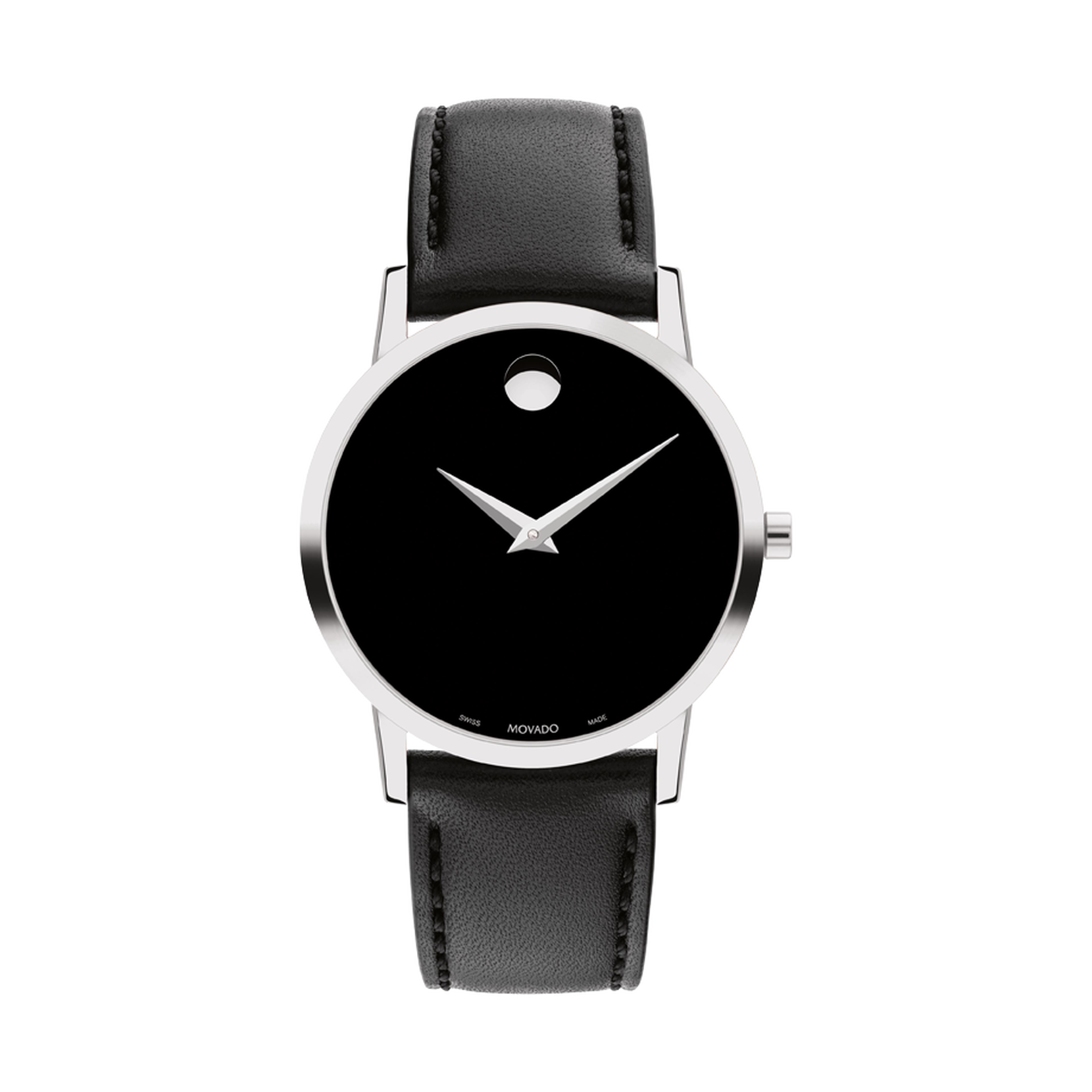 Movado | Museum Classic Watch with black strap and black dial