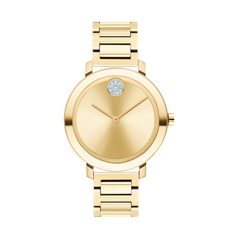 Movado | Movado BOLD Evolution gold watch, dial and bracelet with ...