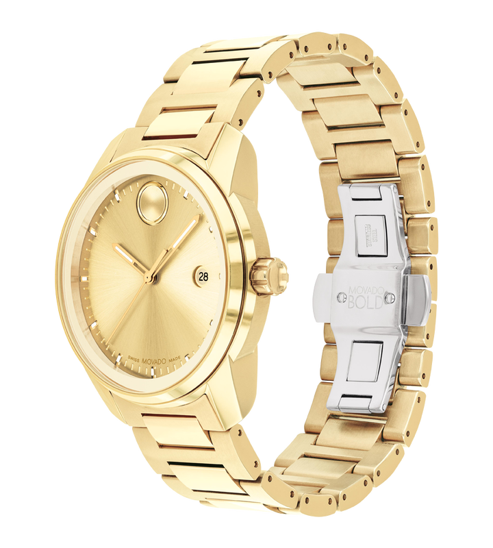 Movado | Movado Bold Verso gold watch with Swiss Super-LumiNova accents ...
