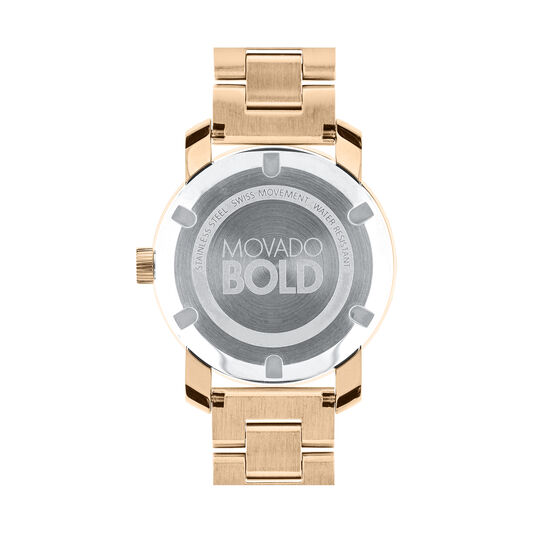 Movado Movado Bold Rose Gold Plated Stainless Steel Bracelet Watch