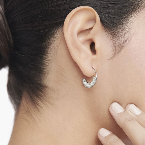 Movado Textured Hoop Earrings