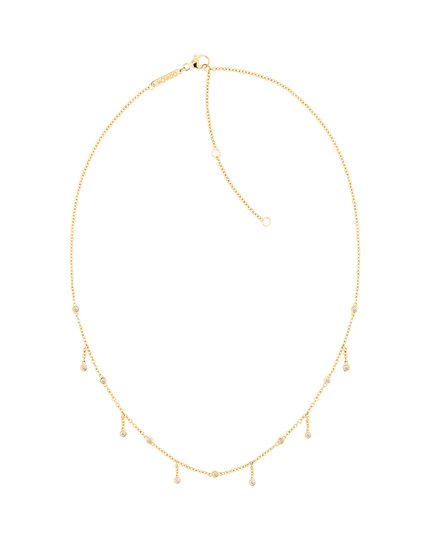 Movado | Women's Dot Drop 14 Karat Yellow Gold Necklace
