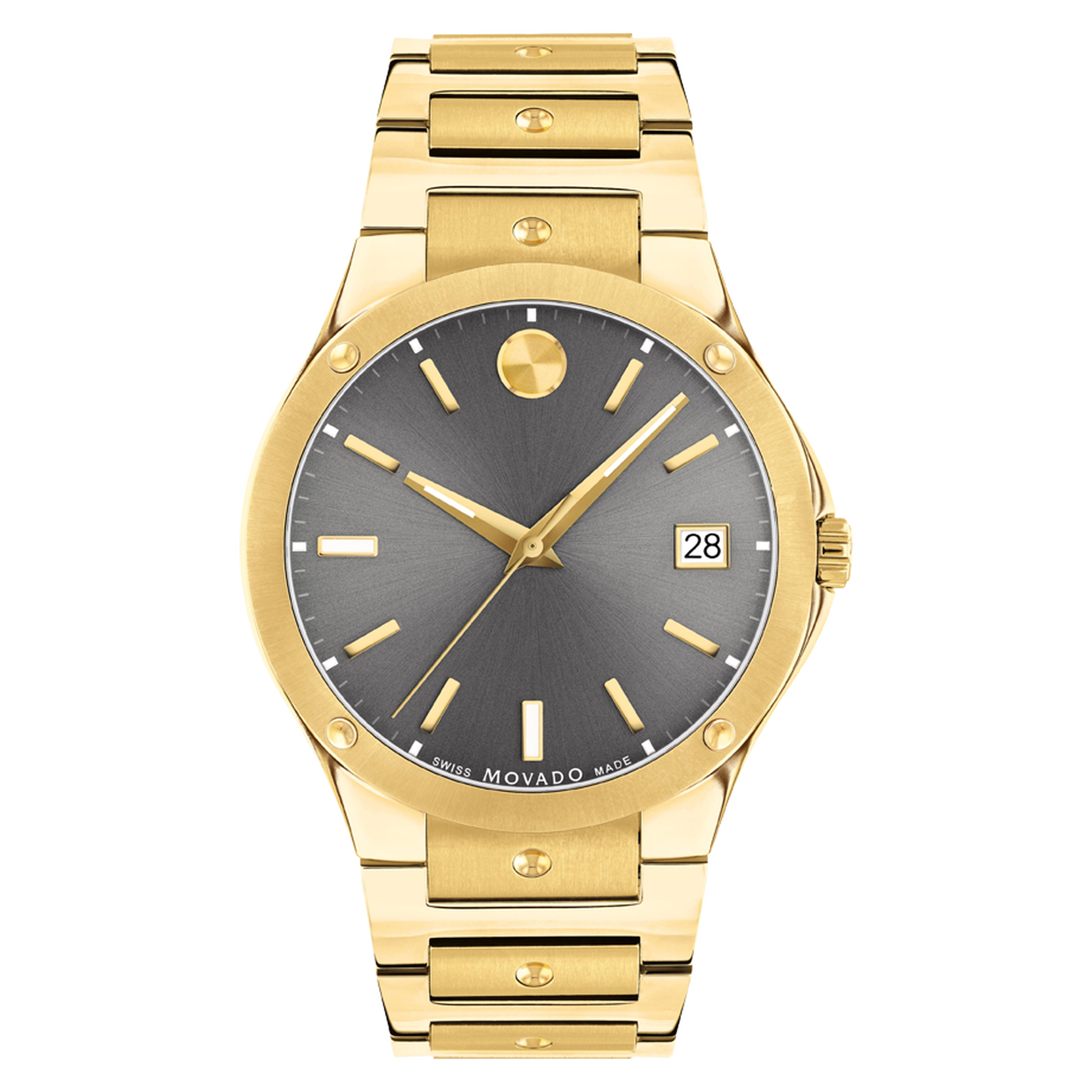Movado | SE watch with gold bracelet and grey dial