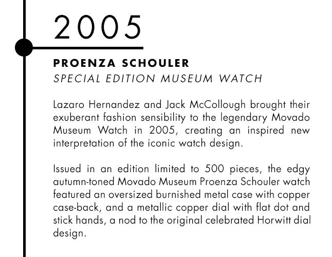 Proenza Schouler and Movado designer watch collaboration