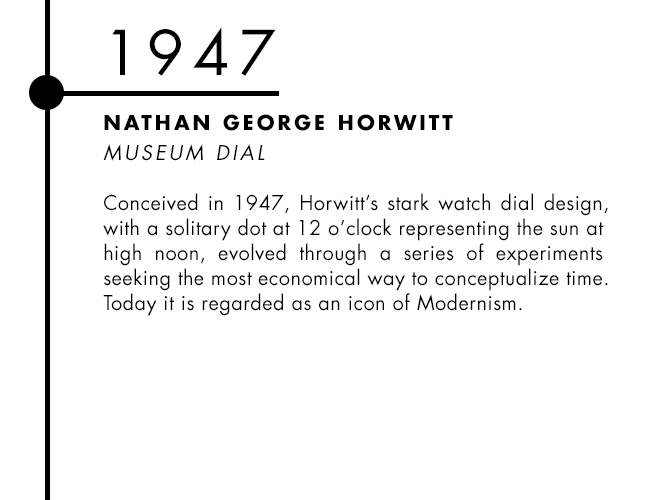 Nathan George Horwitt designed Museum Dial watch