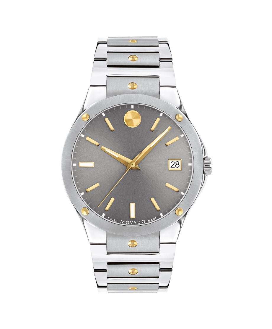 Movado SE Stainless Steel Watch With Gold Accents - Movado