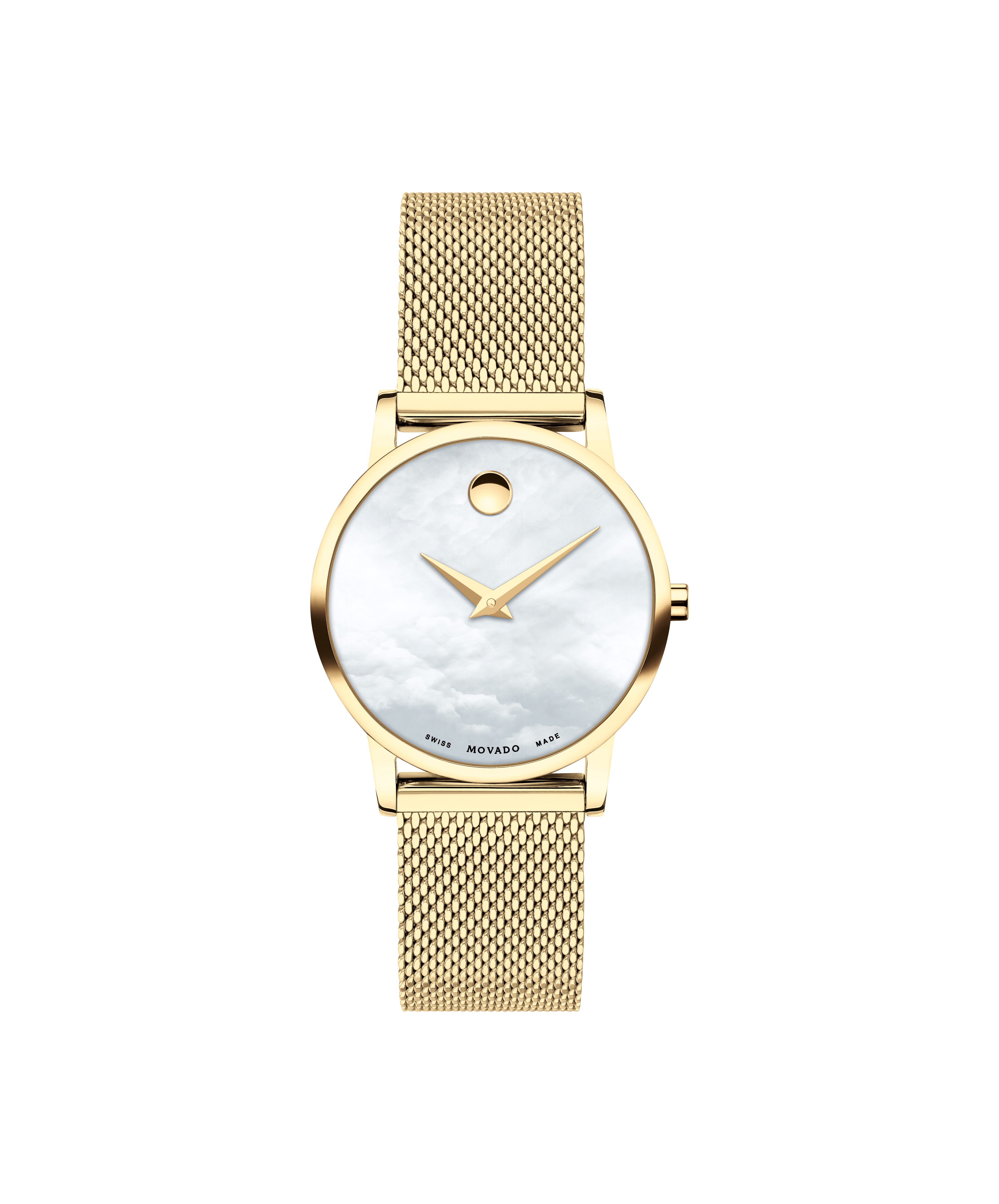 Movado Movado Museum Classic Gold Watch With Mother Of Pearl